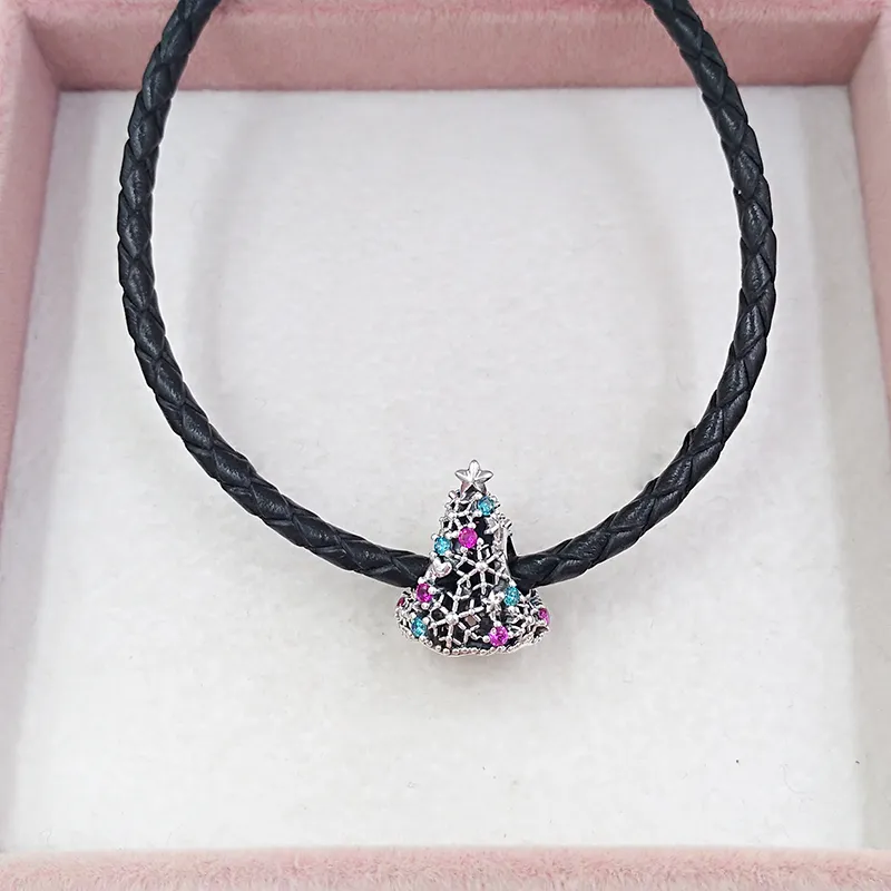 ciondoli creazione di gioielli in argento sterling braccialetto fatto a mano catena kit di perline albero di Natale glitterato collane carine per donne uomini coppia ba_voghion.com