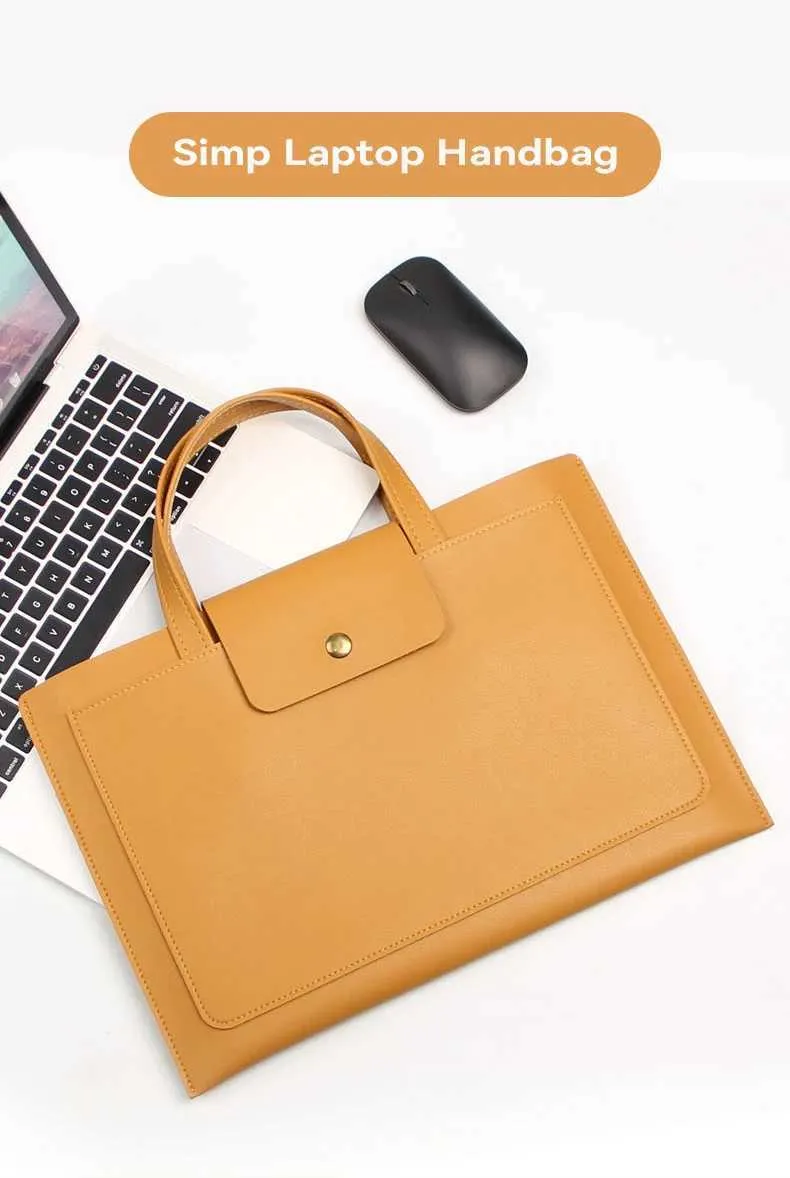 Laptoptasche, schmale Handtasche, Hülle aus PU-Leder für Buch, Xiaomi, Huawei, Lenovo, Microsfoft 13 14 15 16, Notebook, Tablet_voghion.com