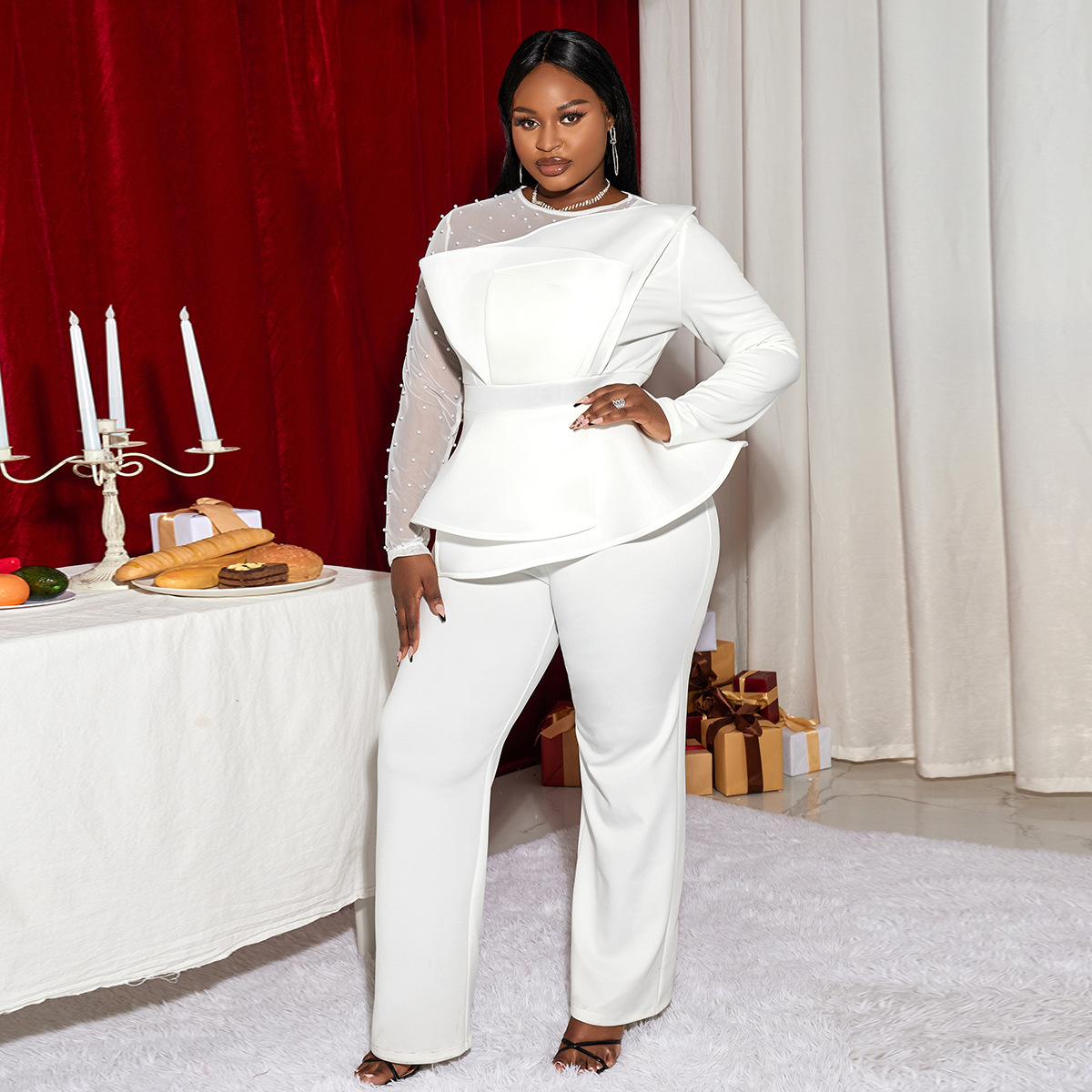 Women's Clothing plus size female banquet dress outfits _voghion.com