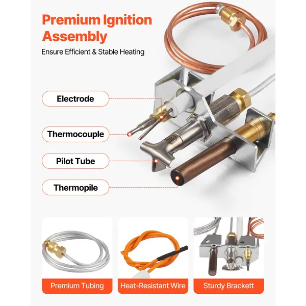 Gas Pilot Assembly For Fireplace Ignition Replacement Kit_voghion.com