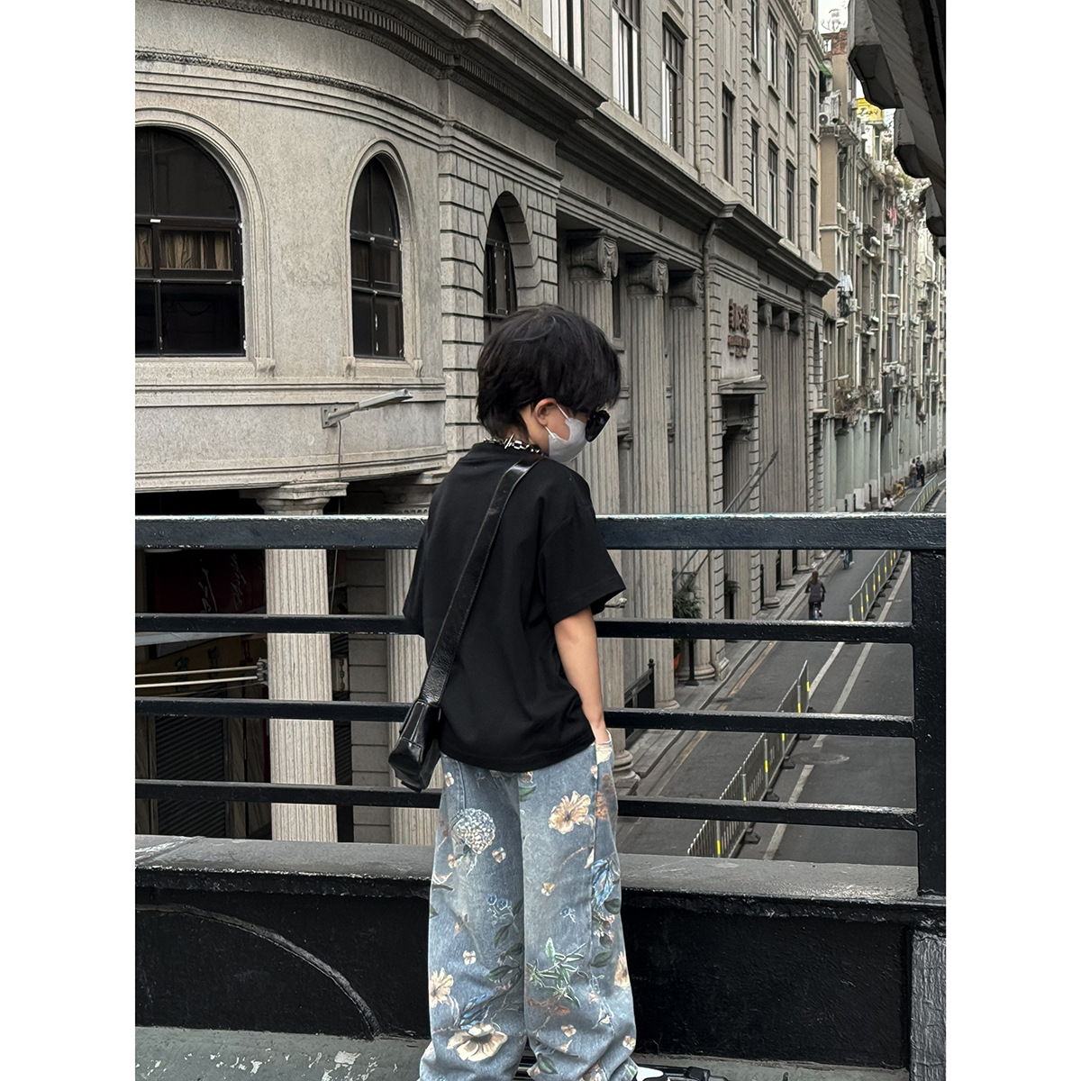 Pantalon garçon mère et enfant, jean de rue imprimé, pantalon droit pour bébé_voghion.com