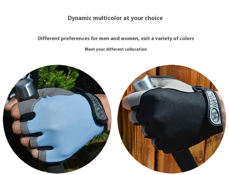 Sports half men's wear-resistant, women's anti slip, open finger c, fiess, dumbbell, outdoor gloves, mountain_voghion.com