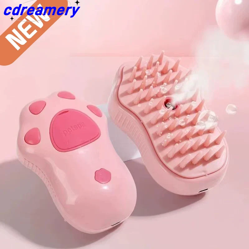 3 In 1 Pet Brush Cat Steam Brush Comb Dog Brush Electric Spray Cat Hair Brushes Massage Pet Grooming Hair Removal Combs_voghion.com