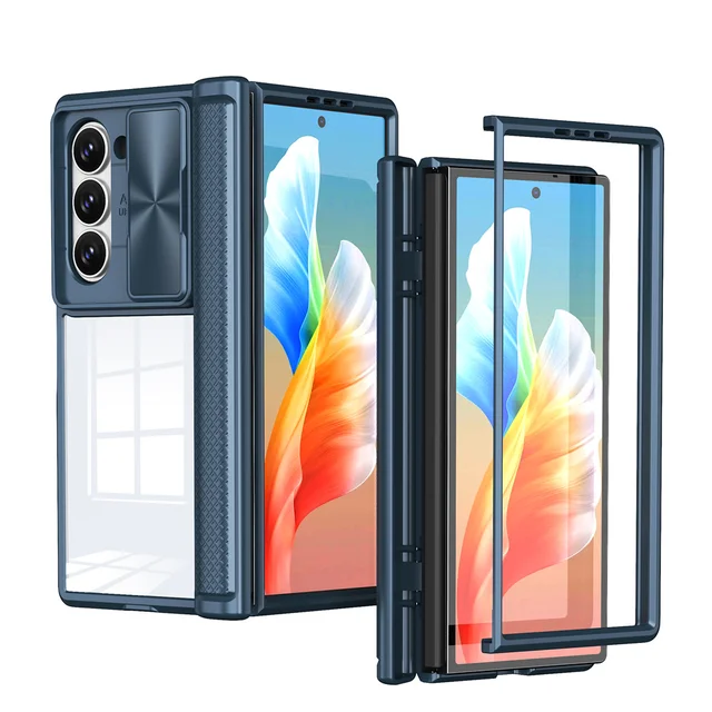 Transparent Phone Case with Hinge Protection For Samsung Z Fold 6 5 Fold6 Fold5 5G Shockproof Clear Acrylic Protective_voghion.com