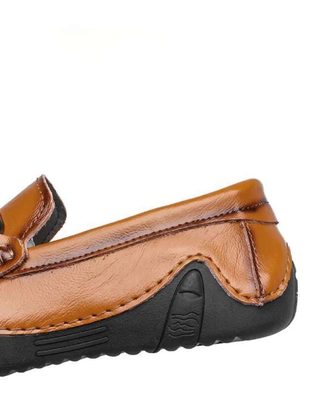 Large Hand Sewn Casual Shoes, Men's Leather Shoes_voghion.com