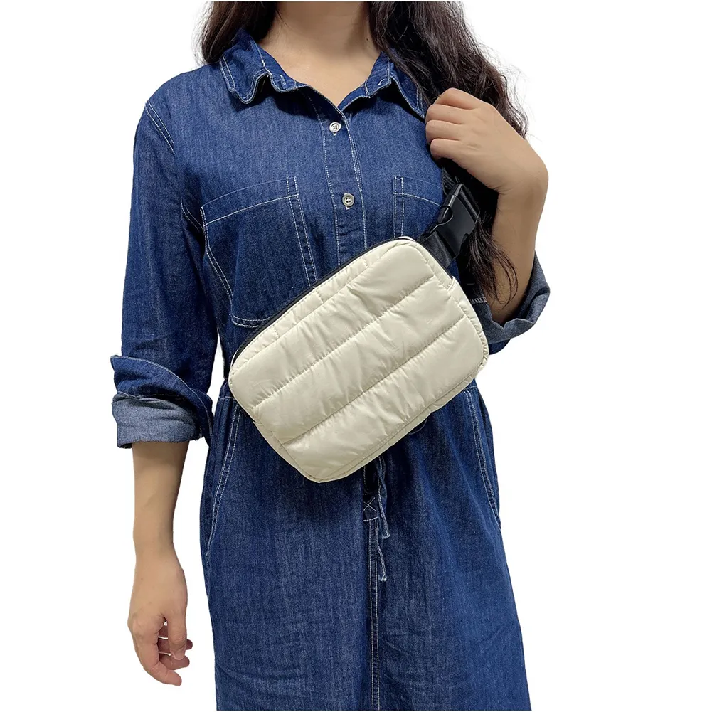 Women Fanny Pack Large Capacity Fashion Waist Solid Color Shoulder Adjustable Strap Lightweight Stylish Satchel Bag_voghion.com