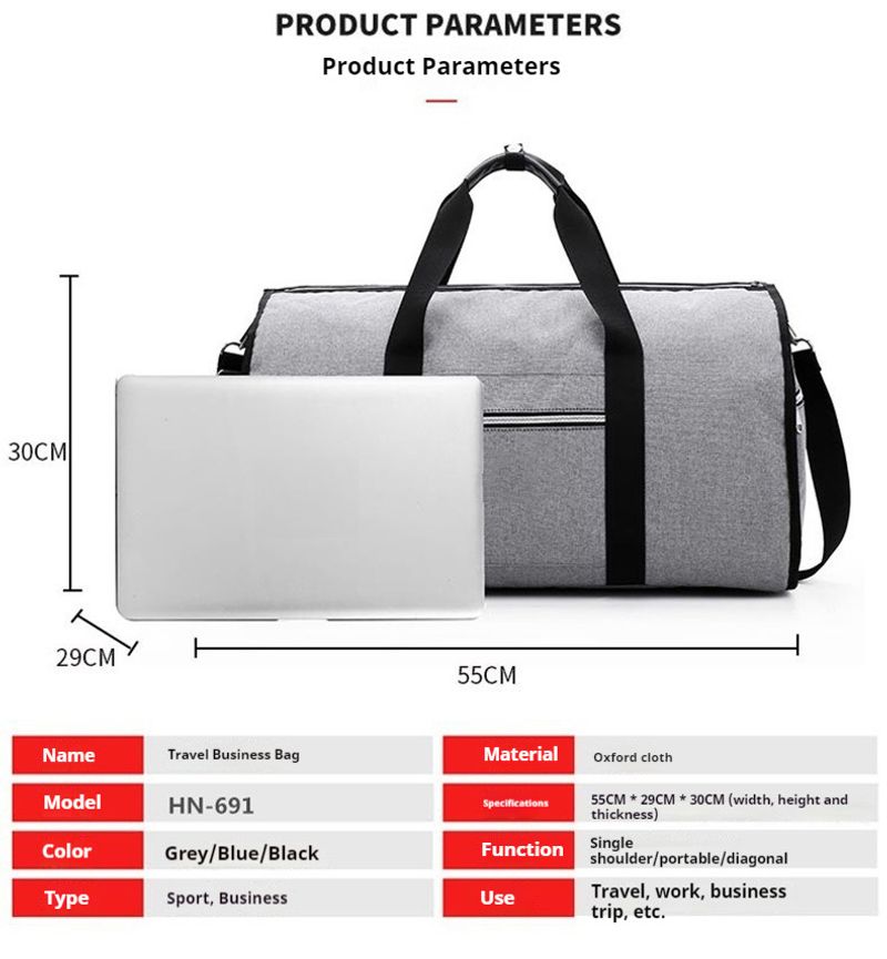 Freie Reis, Kleidertasche, leihbare Ausrüstung, Büro- und Fiesstasche mit großer Kapazität, Geschäftstasche,_voghion.com