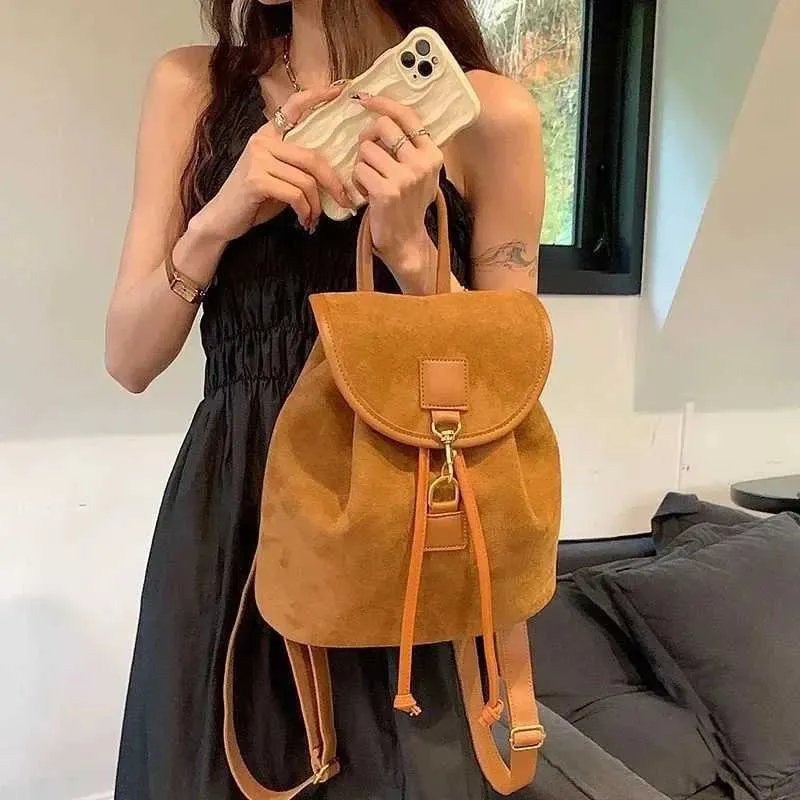 Vintage Damen Rucksack Modischer Freizeit Bucket Bag Für Die Schule_voghion.com