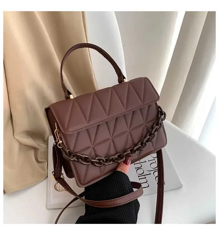 Gesteppte Umhängetasche Für Damen Mit Kette Als Schultertasche_voghion.com