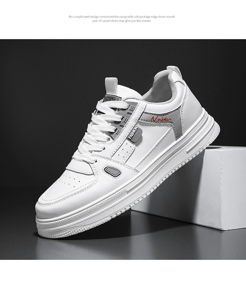 Men's Casual Walking Sneakers Breathable Lace-up Platform Shoes_voghion.com