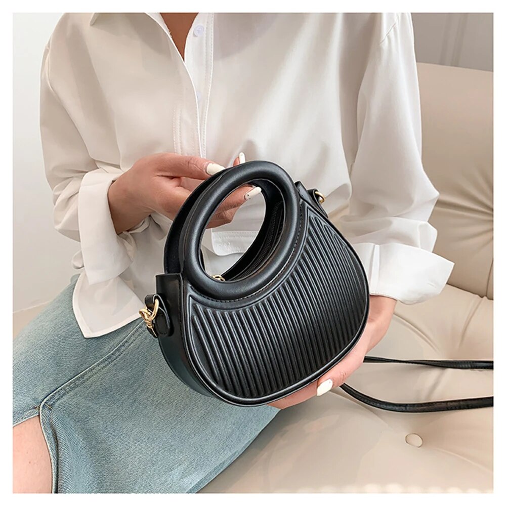 Borse a tracolla color caramella Y2k Style Borse da donna in pelle Borsa con cerniera_voghion.com