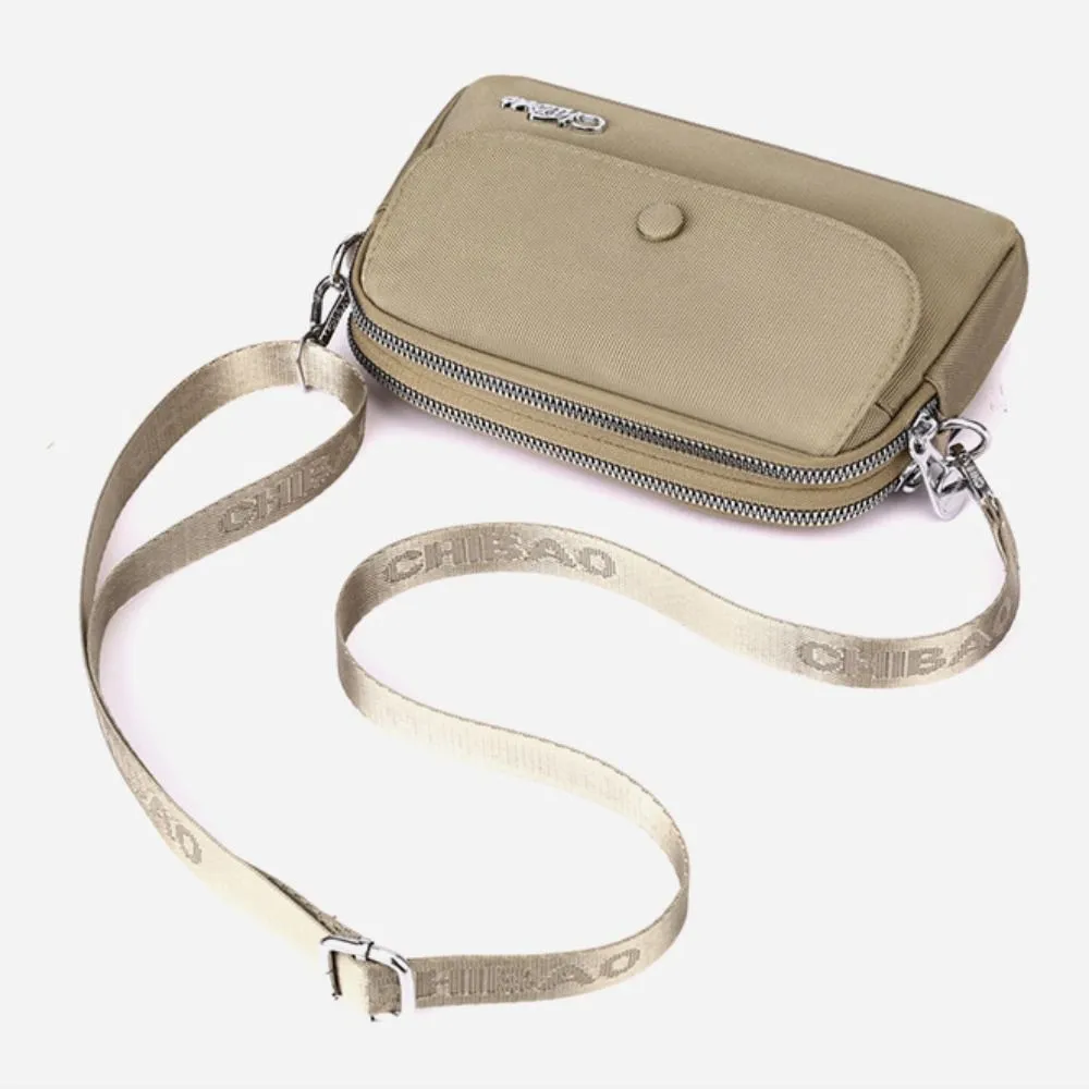 Borsa a tracolla impermeabile in tela spessa da donna, tinta unita, con tracolla, per la moda di mezza età_voghion.com