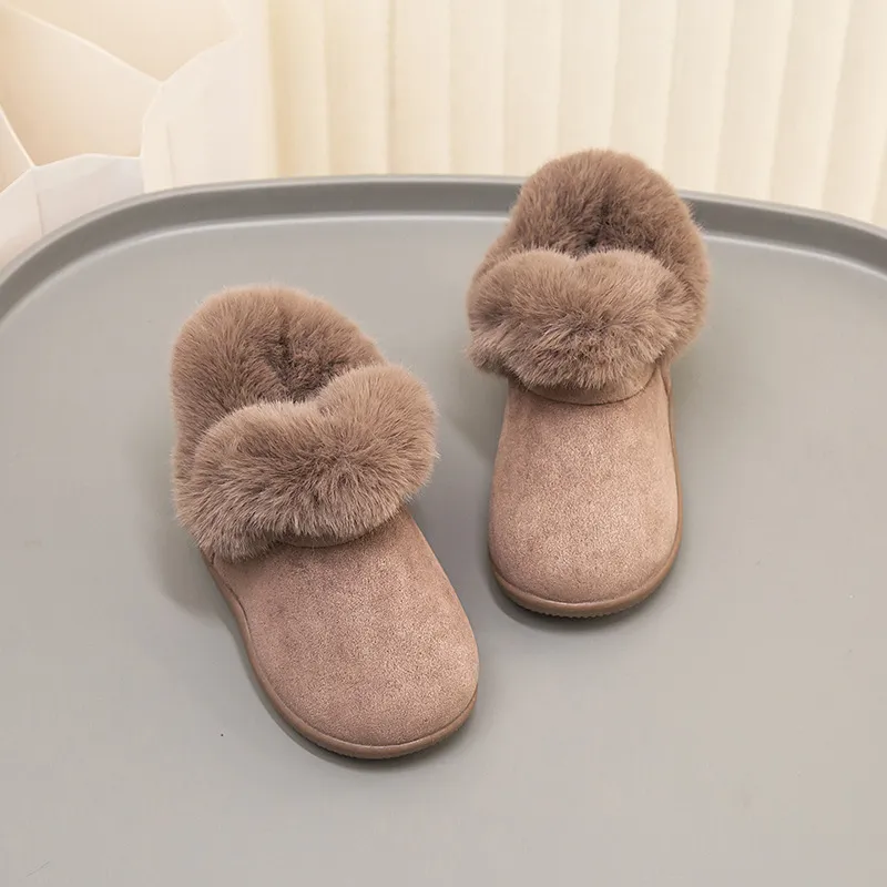 Bebek Kız Kar Çocuk Pamuklu Ayakkabılar Cutefeet Peluş Sıcak İlk Yürüteçler Kaymaz Bebek Botları 12 - 17 Numara_voghion.com