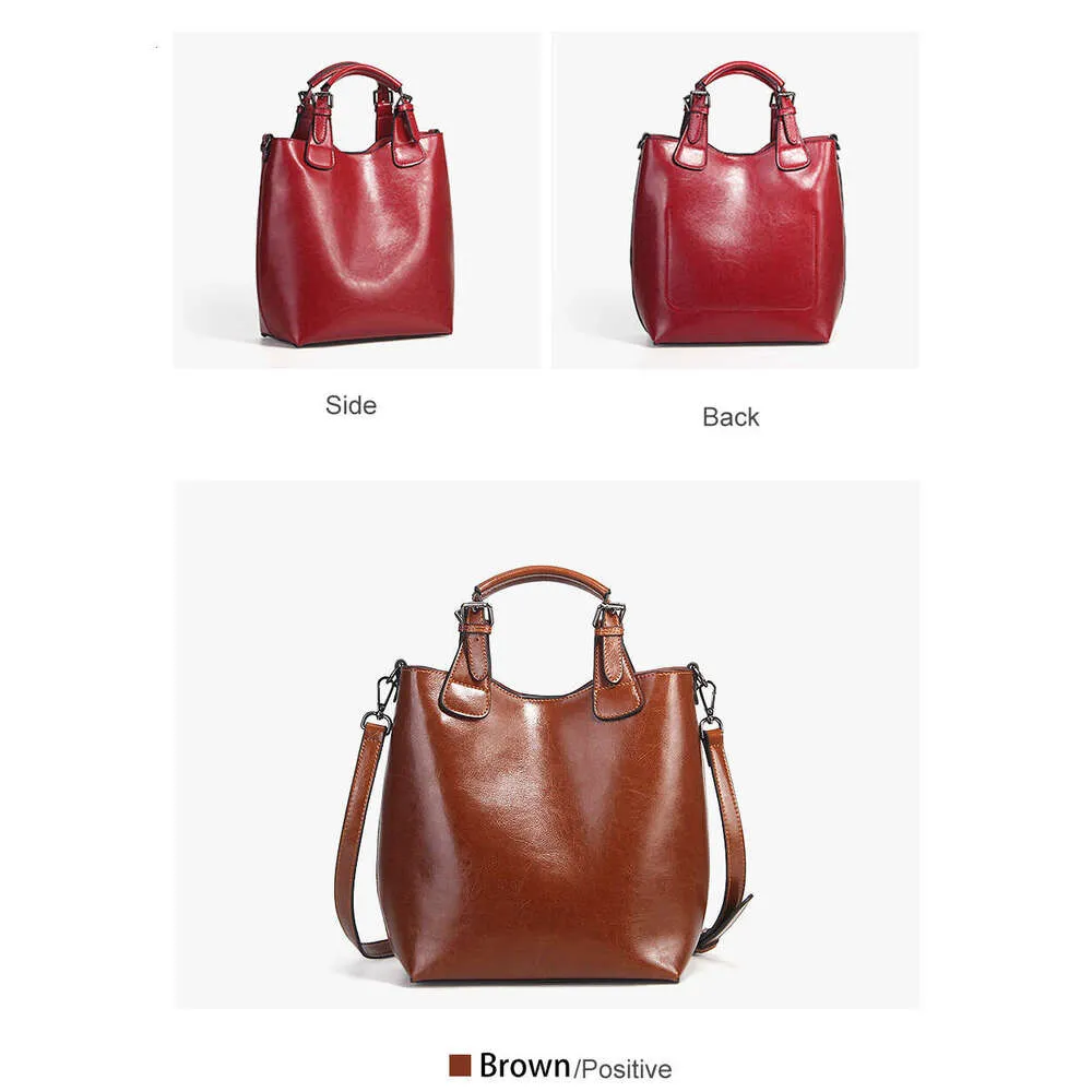 Zncy 100% Gnuin Lathr -käsilaukku Rtro Coff Women Casual Tot Buckt Bag Classic Black Lady Crossbody Mssngr_voghion.com