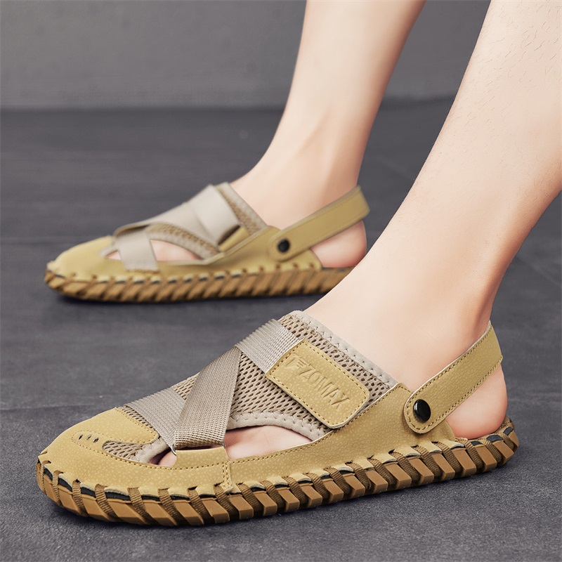 Yongge ★ CX715 Baotou sandali z dvojno namembnostjo, ležerni rimski čevlji za na plažo z mehkim podplatom, copati za vožnjo, na prostem_voghion.com