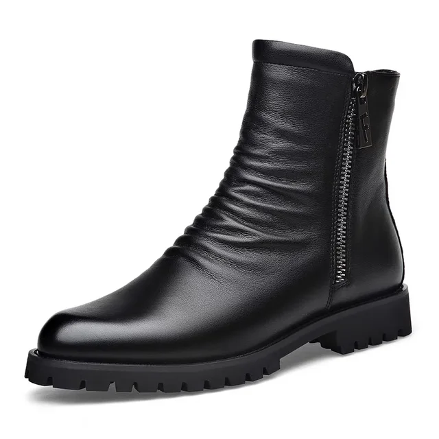 mens leisure cowboy boots natural leather sho party nightclub drs platform boot ankle botas mascua atos hombre_voghion.com