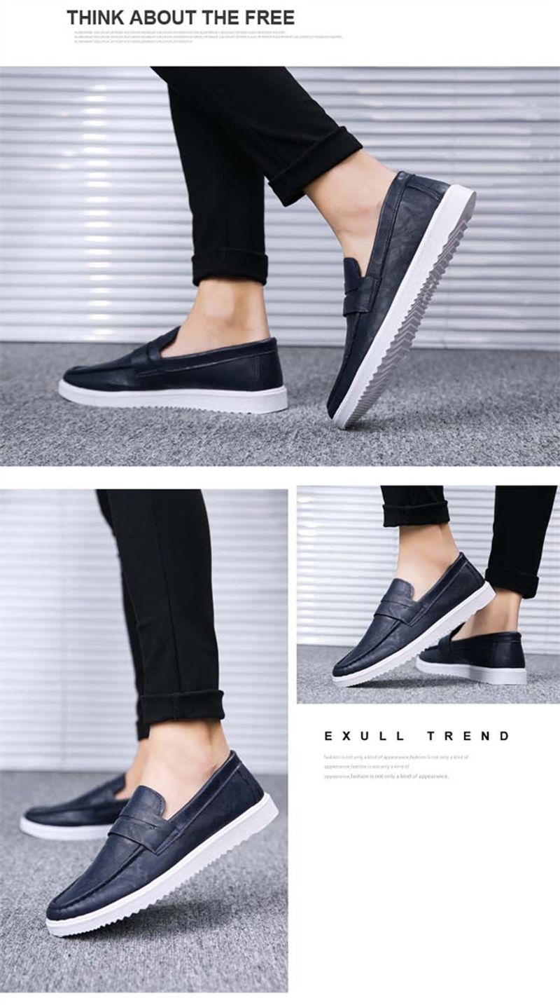 Groothandel hot selling platte loafer oxford slip-on leren schoenen voor heren_voghion.com