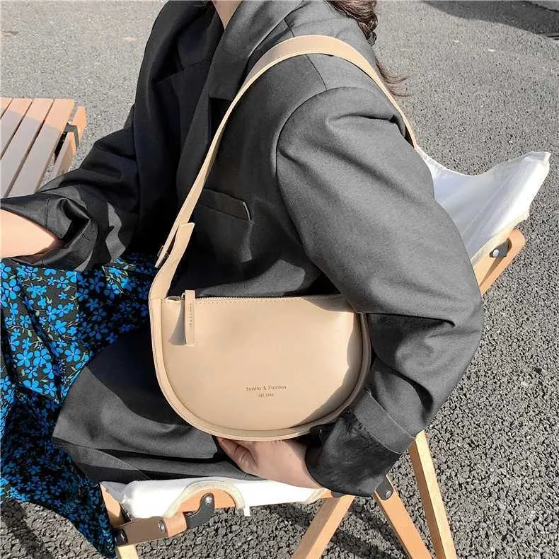 Borse a tracolla a semicerchio con tracolla a sella per le donne, borse e borsette da ragazza con tracolla larga regolabile e di marca firmata_voghion.com