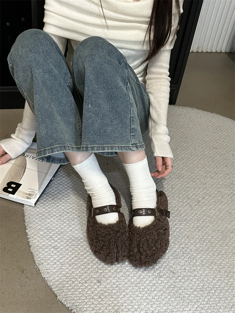 women Moccasins Round Toe Casual Woman Shoe Autumn Loafers Shallow Mouth Boat New Fall ck Buckle Strap Leisure Rubber_voghion.com