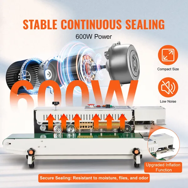 Continuous Band Sealing Machine For Plastic Bags With Temperature_voghion.com