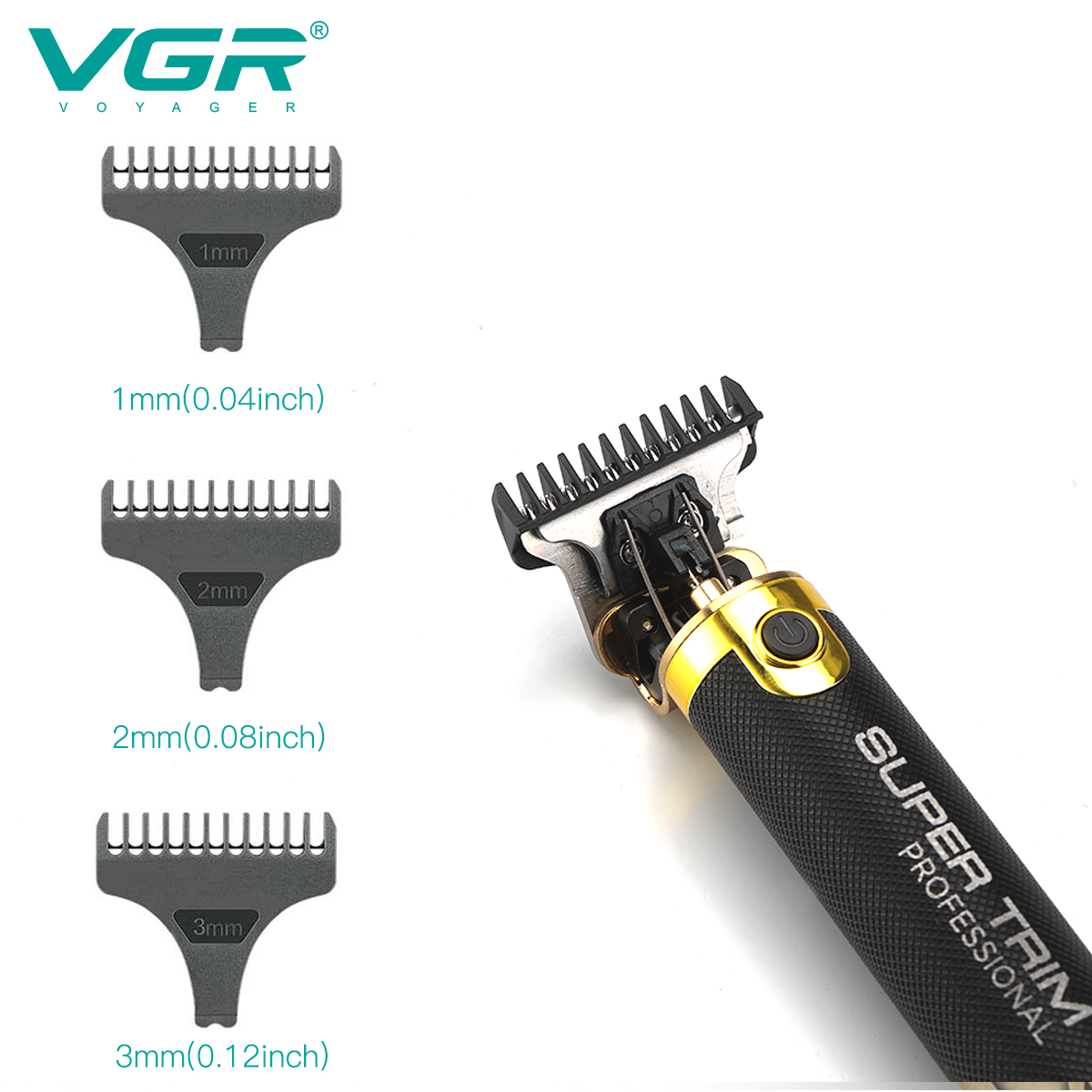 VGR Professional Hair Clipper T9 Hair Cutting Machine Cordless Haircut Machine Rechargeable Bald Barber Trimmer for Men V-082_voghion.com