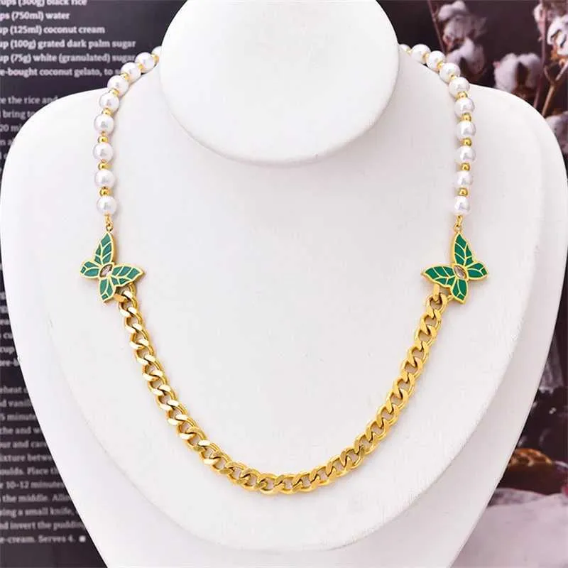 Set gioielli farfalla perla acciaio inossidabile zircone_voghion.com