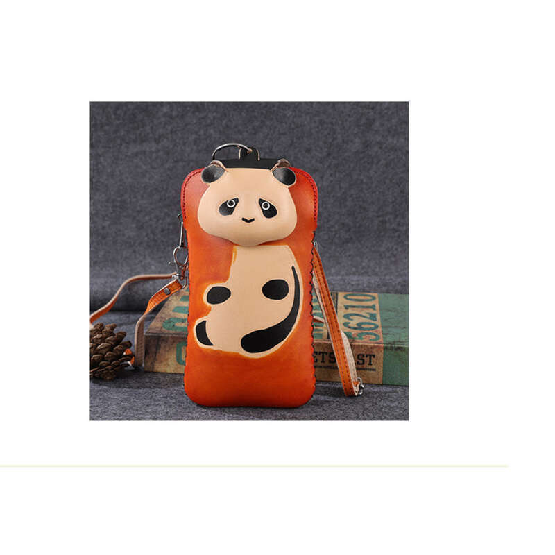 Borsa a tracolla da donna creativa in pelle di mucca per riporre il telefono cellulare_voghion.com