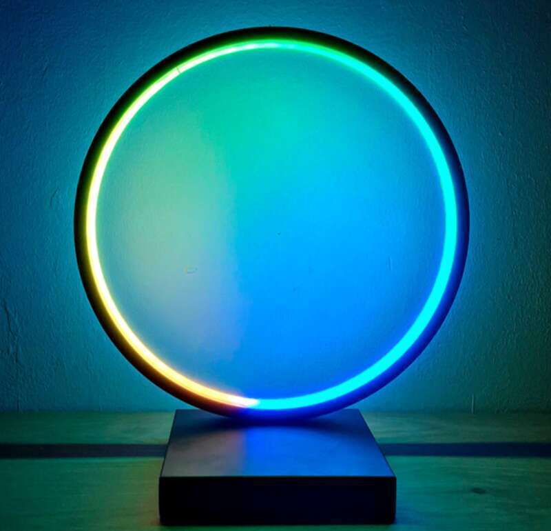 New Chinese Gundam Colorful Circular Ao Bing Circle Model Handheld Display Stand Breathing Lamp_voghion.com