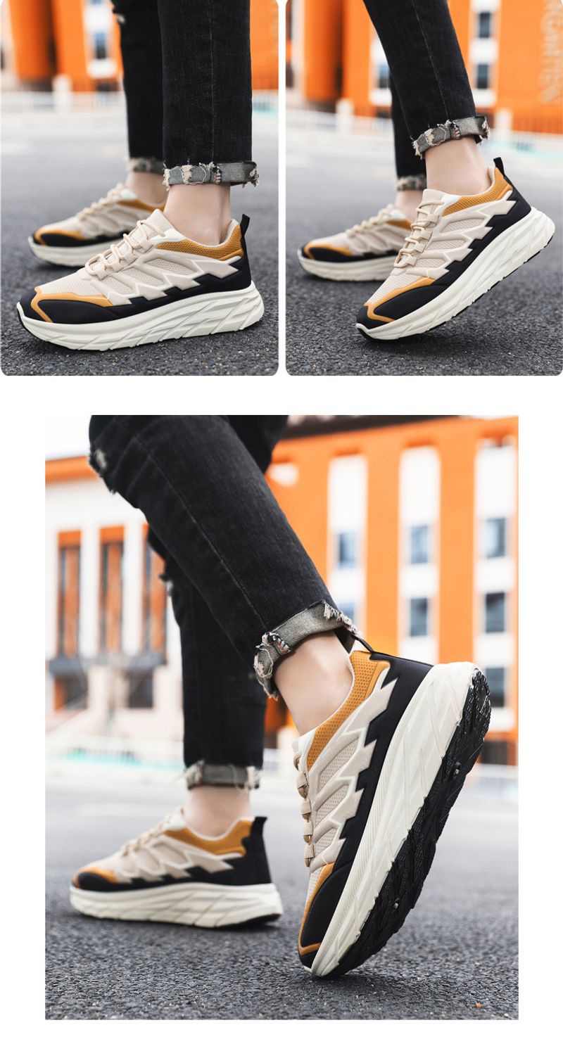 Frühling Neue 2024 Outdoor Bergsteigen Herren Freizeit Sport Leichte Laufschuhe Atmungsaktiv Dicke Sohle Papa Schuhe_voghion.com