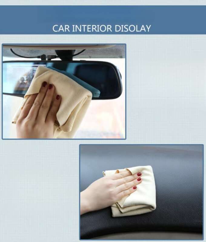 Piele de căprioară tăbăcită cu ulei, cu formă naturală, îngroșată, prosop din piele de oaie, piele de cerb, absorbant de apă, lavetă specială pentru spălarea auto_voghion.com