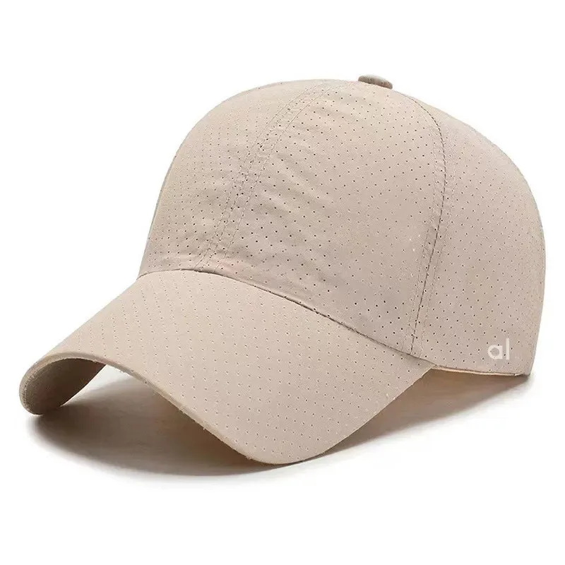 Versatile Baseball Cap Solid Color Letter Embroidered Yoga Designer Hat Spring/Summer Breathable Sunshade Trucker Hats_voghion.com