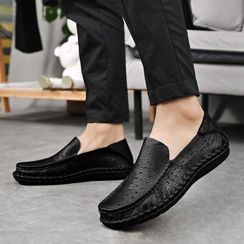 Mocassins classiques faits à la main pour hommes, chaussures décontractées confortables et légères en cuir pour conduite, nouvelle collection 2024_voghion.com