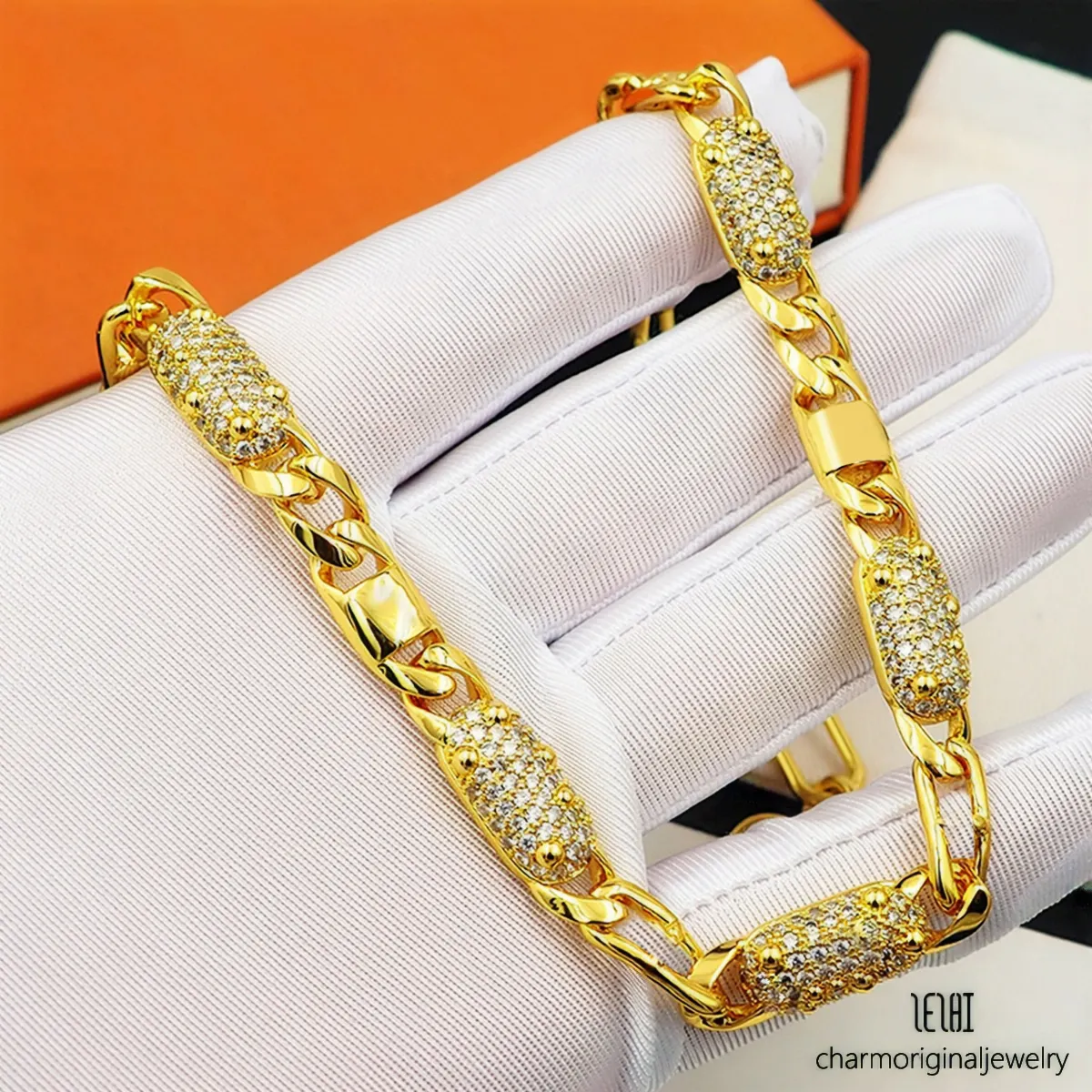 collane designer moissanite diamante oro sterling argento catena a maglie cubane per uomo collana hip hop schmuck collier_voghion.com