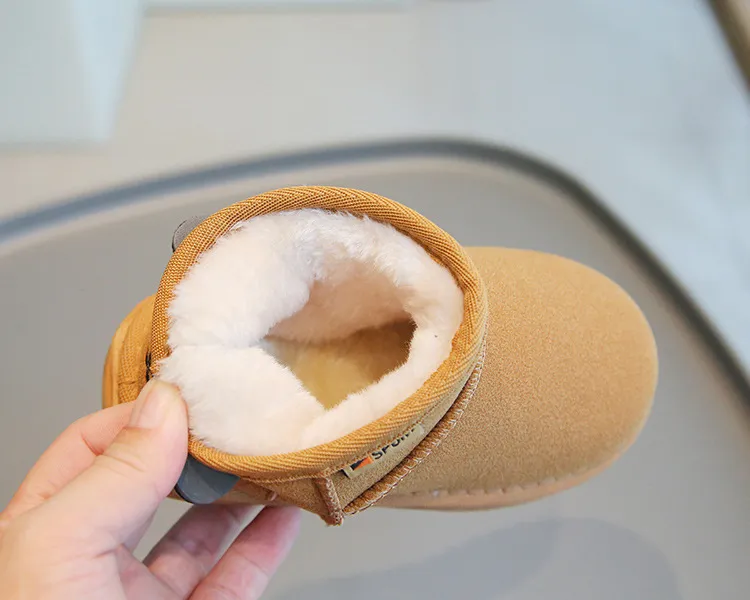 Fashion Children Casual Girls Boys Snow Warm Kids Boots Boy Winter Cashmere Cotton Shoes Sneakers_voghion.com