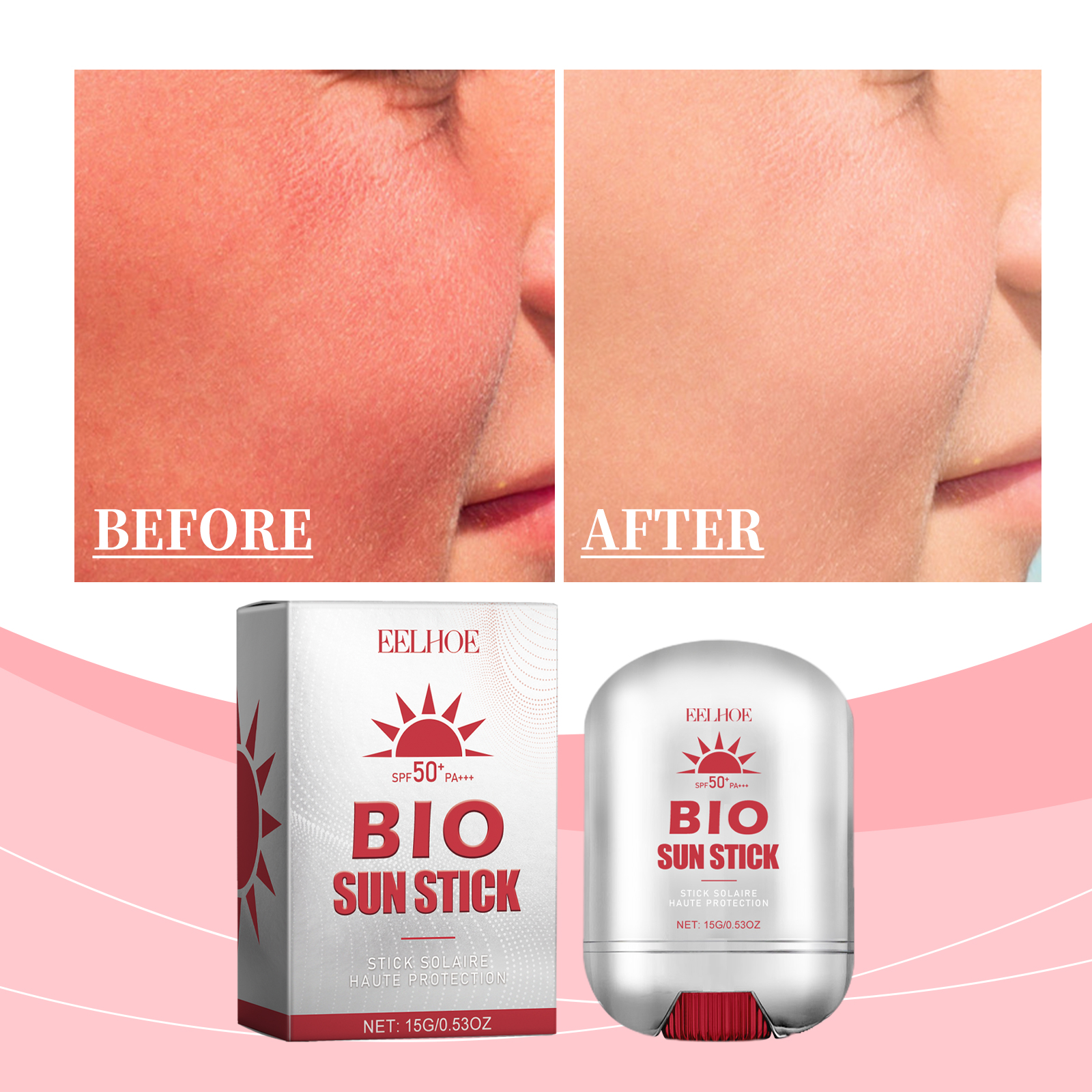 EELHOE Protection Stick, Summer Outdoor Sun Protection Spf50 Body Skin Moisturizing And Moisturizing Care Stick_voghion.com