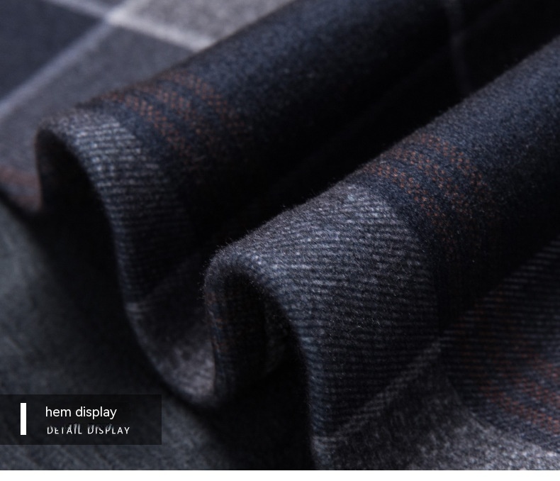 2024 Autumn/Winter New Traceless Men's Wool Plush Thickened Long sleeved Shirt Business Breathable Shirt_voghion.com
