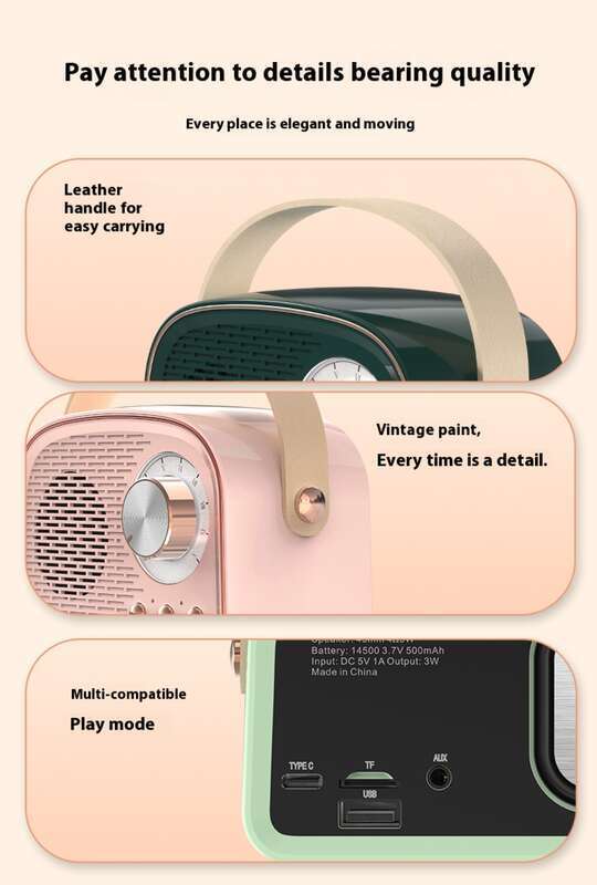 Subwoofer, Mini-Lautsprecher, Kabellose hohe Klangqualität, Übergewicht High-End, tragbar für Zuhause und draußen_voghion.com