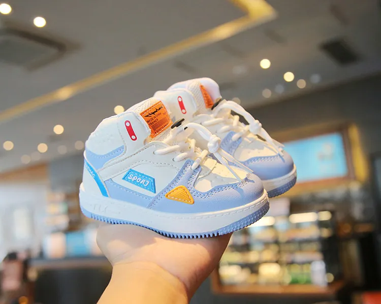 Chaussures de sport montantes pour enfants, baskets de basket-ball Littlesprouts pour garçons et filles, baskets d'école pour tout-petits, tailles 1 à 18_voghion.com