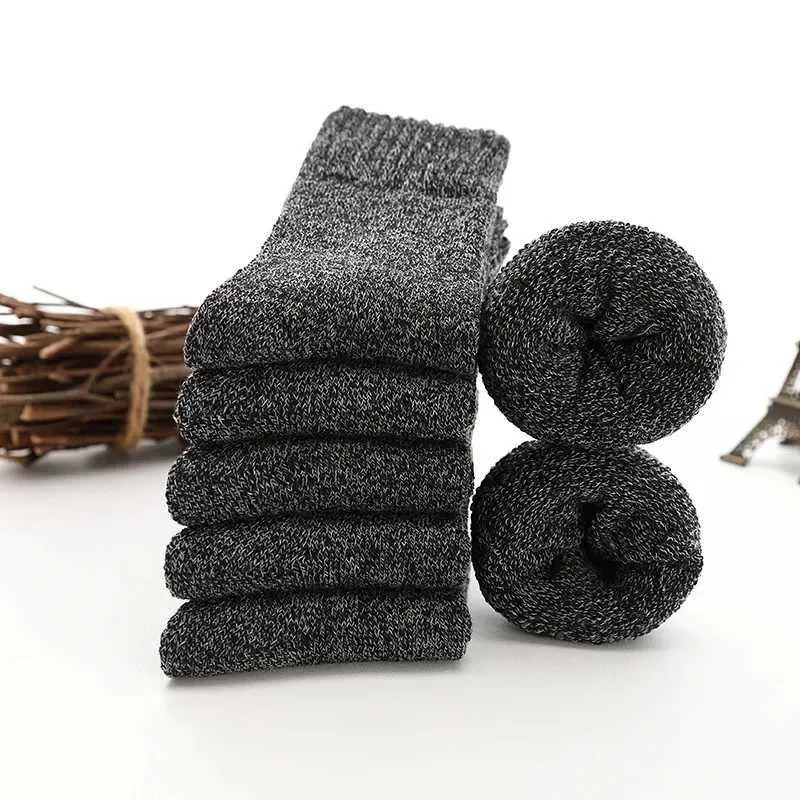 Men's Winter Thicken Wool Mens High Quality Towel Keep Warm Sock Cotton Christmas Gift for Male Thermal Socks 38-45_voghion.com
