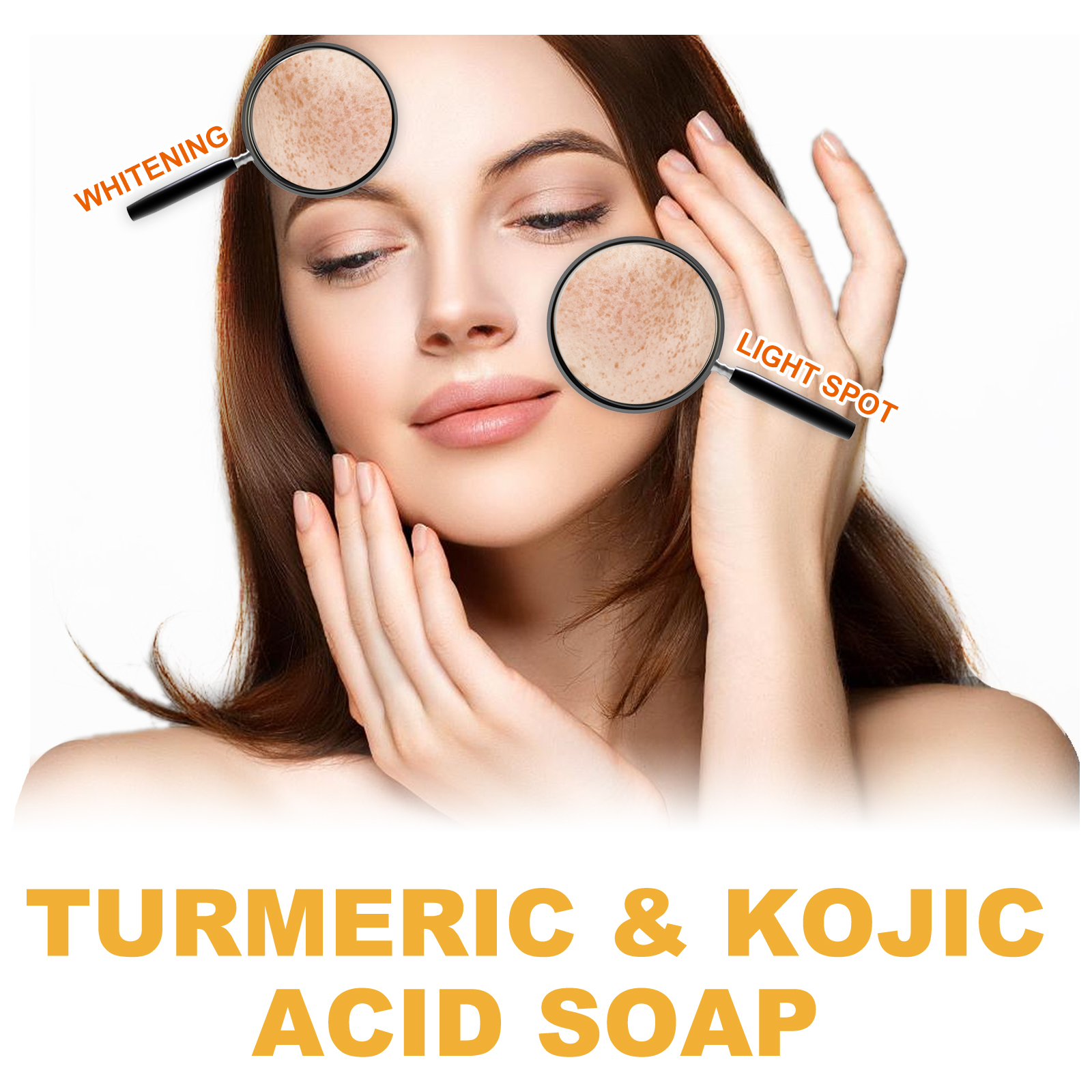 EELHOE Turmeric & Kojic Acid Soap, Gently Clean Face Fade Spots Brighten Skin Tone Moisturize And Moisturize Even Skin Tone_voghion.com