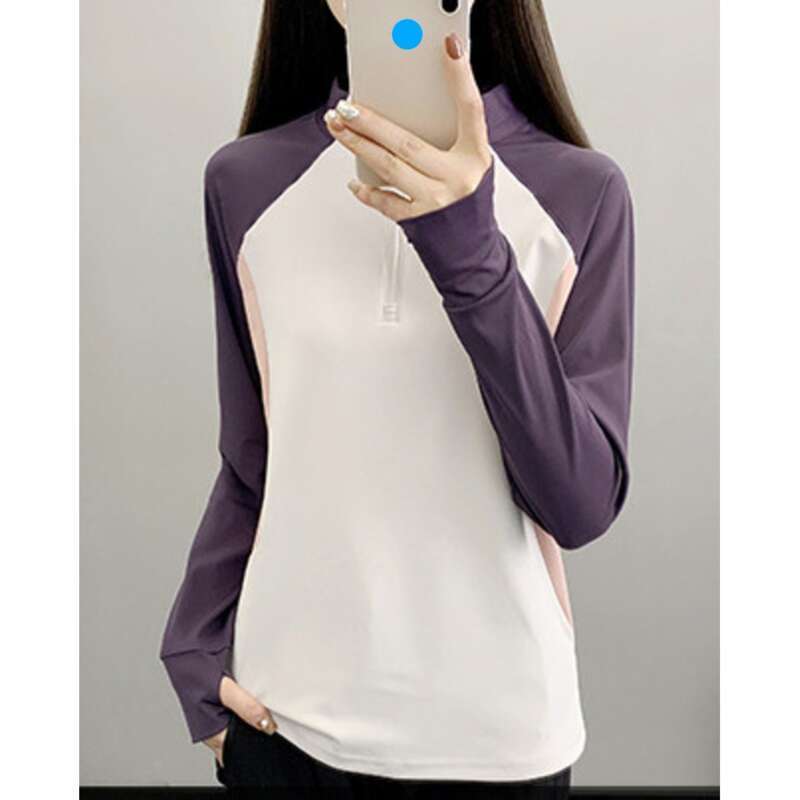 Pomladna in jesenska majica s kratkimi rokavi za šport na prostem, raztegljiva, odvaja vlago in hitro sušeča, z dolgimi rokavi, za ženske, za sončenje_voghion.com