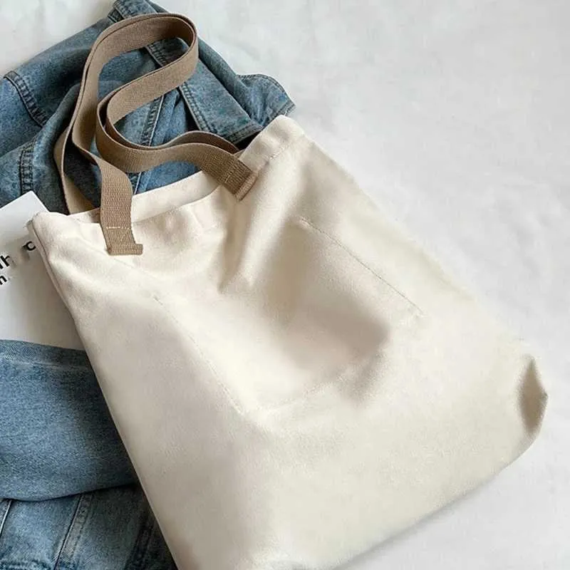 Canvas Tote Bag Women's Shoulder Bag Premium Sensory Handbag_voghion.com