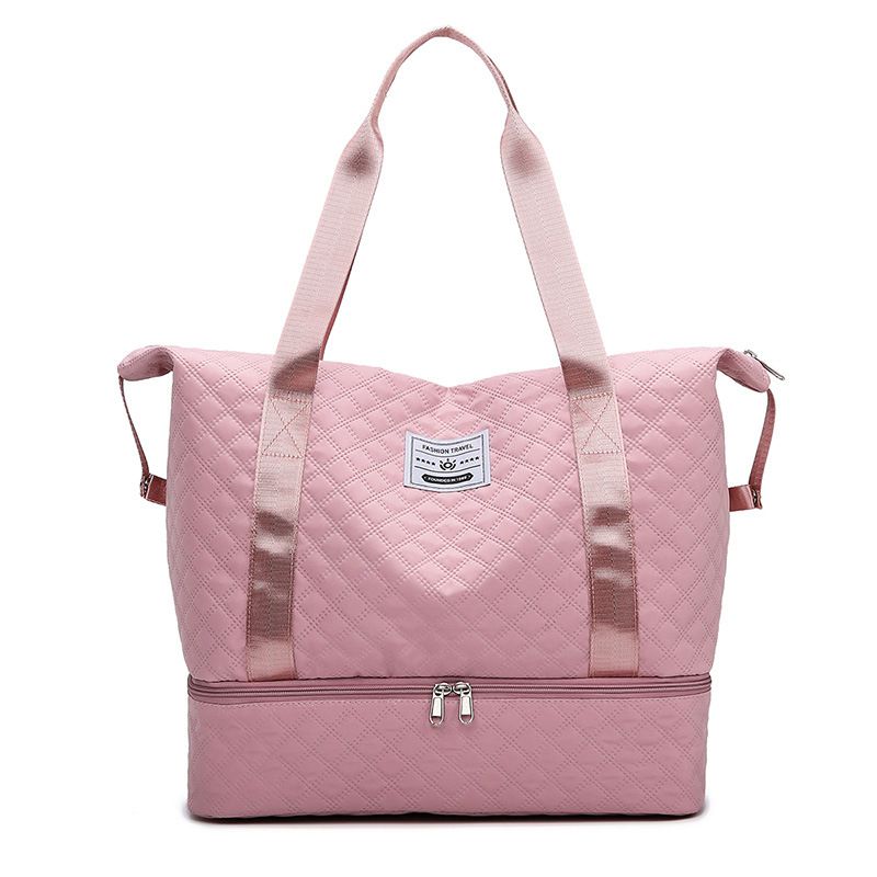 Neue modische trendige Kurzstreckenreise Kleidung aus Oxford-Stoff mit Rautengitter, Handtasche, Geschäftsreise und_voghion.com