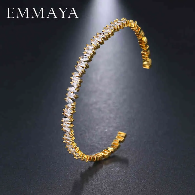 Emmaya Gold Farbe Mit Aaa Cz Perlen Manschette Armbänder & Für Frauen Mode Schmuck Pulseiras_voghion.com