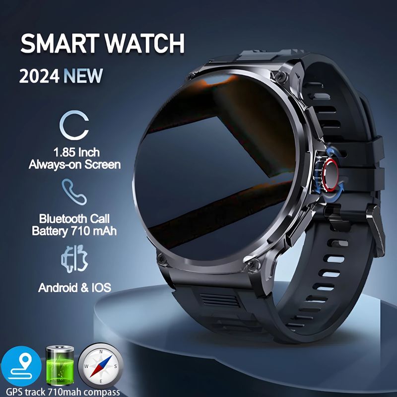 Novi 1,85-inčni Ultra HD pametni sat GPS praćenje Bluetooth poziv 710 Mah velika baterija sportski Fiess pametni sat_voghion.com