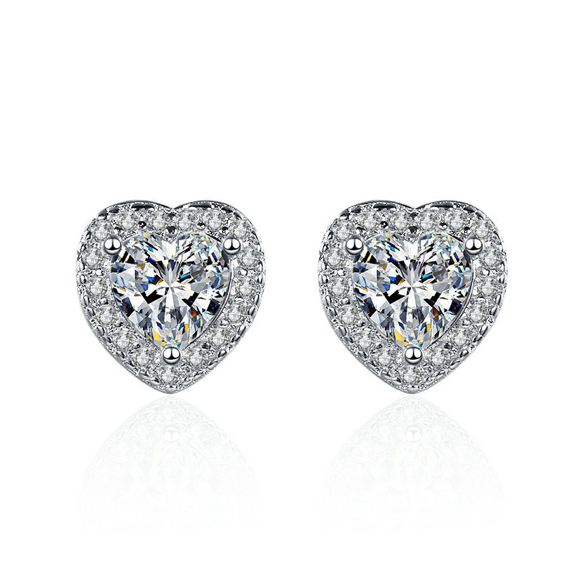 Boucles d'oreilles en forme de cœur en zircon AAA super flash pour femmes_voghion.com