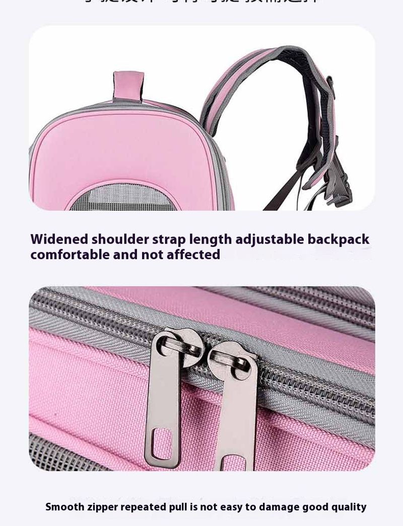 Haustiertasche Yeni einfarbige Günlük Trend Tragbare Hundetasche Büyük Kapazität Atmungsaktiver Katzenrucksack_voghion.com