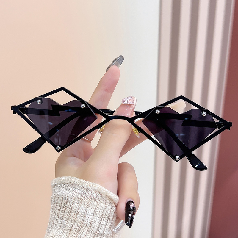 Óculos de sol sem aro de coração, armações de metal da moda, mulheres, homens, steampunk, óculos de sol de marca, feminino, gradiente, hip hop, óculos de sol, óculos UV400_voghion.com