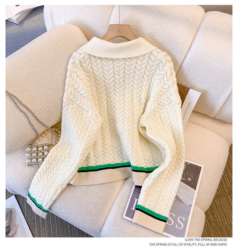 Women's Clothing Knitted new style women's autumn temperament casual fashion wide leg pants two piece suit lapel long_voghion.com