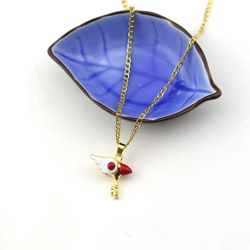 Pendentif Colliers Dessin Animé Anim Card Captor Sakura Chokr Cardcaptor Clow Charm KINOMOTO Baguette Salante Statmnt_voghion.com